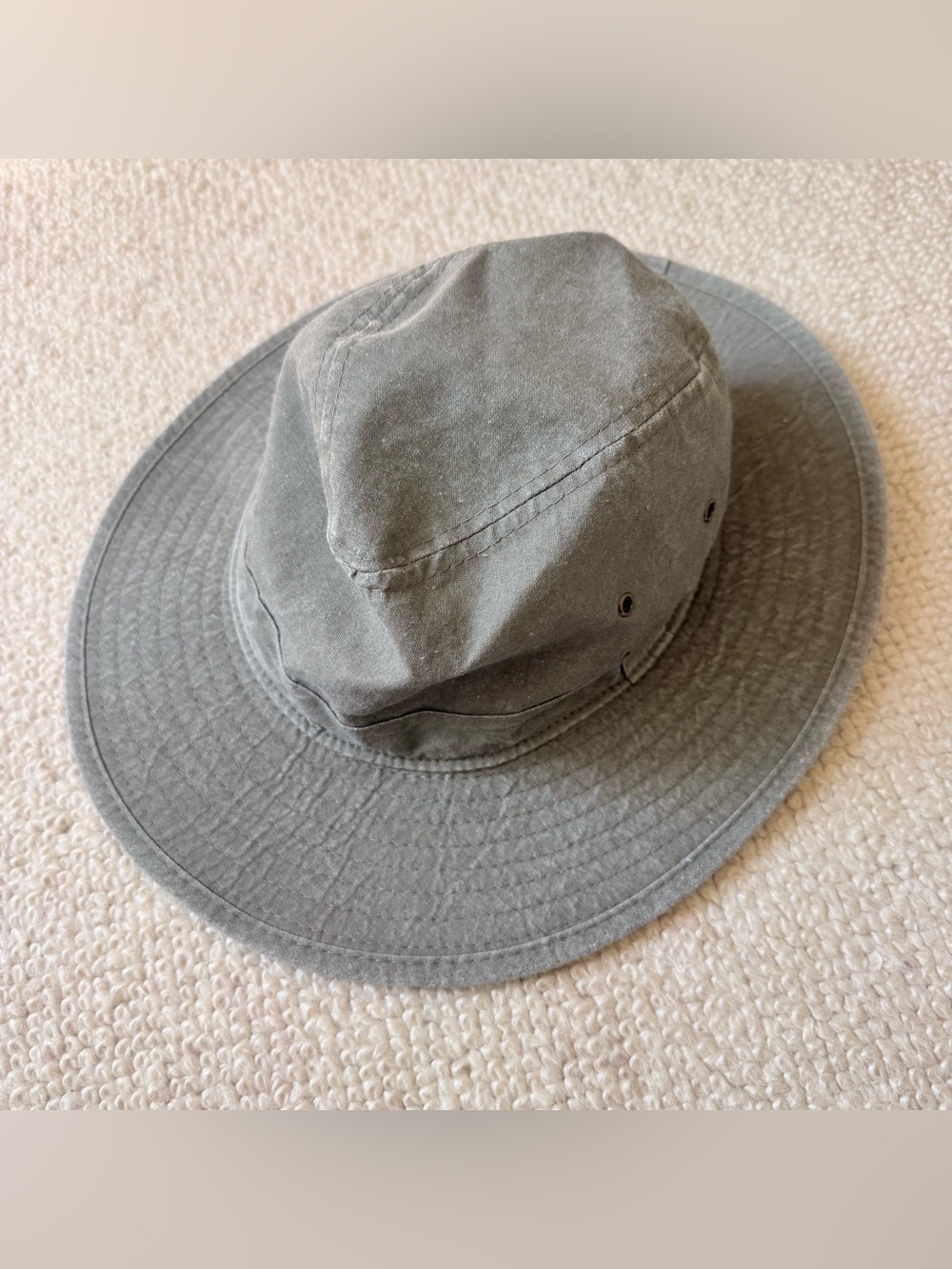 Dorfman Pacific DPC Olive Cotton Wide Brim Safari Bucket Hat Size Medium